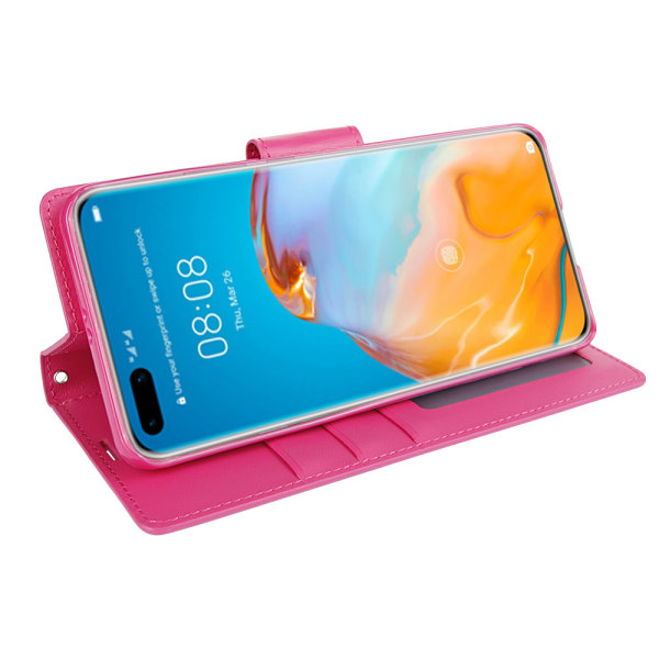 Huawei P40 Pro – ainutlaatuinen Smooth Wallet Case (HANMAN) Rosaröd Rosaröd