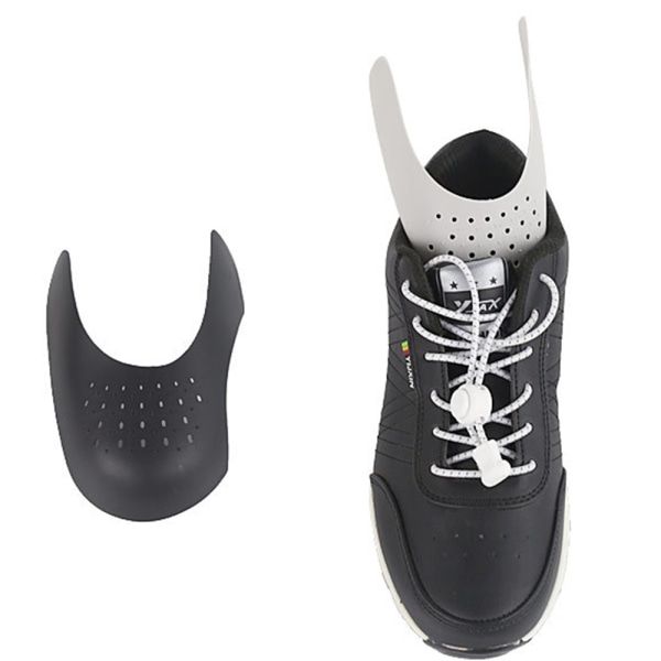 2-pakning Anti-Crease Skoveck Sneaker Anti-Fold Skobeskyttelse Svart S