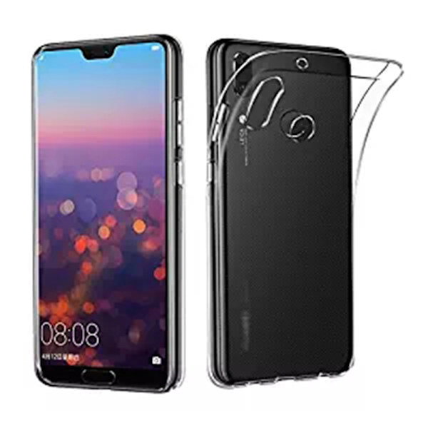 Huawei P20 Lite - Smart Skyddsskal i Silikon från FLOVEME Transparent/Genomskinlig