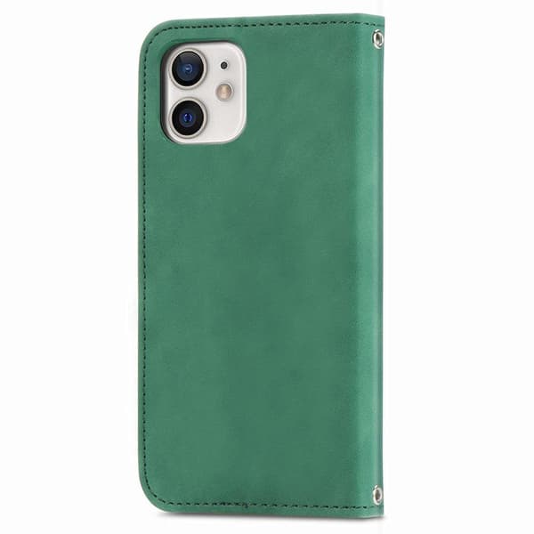 iPhone 12 - Stilrent Effektfullt Plånboksfodral (FLOVEME) Grå