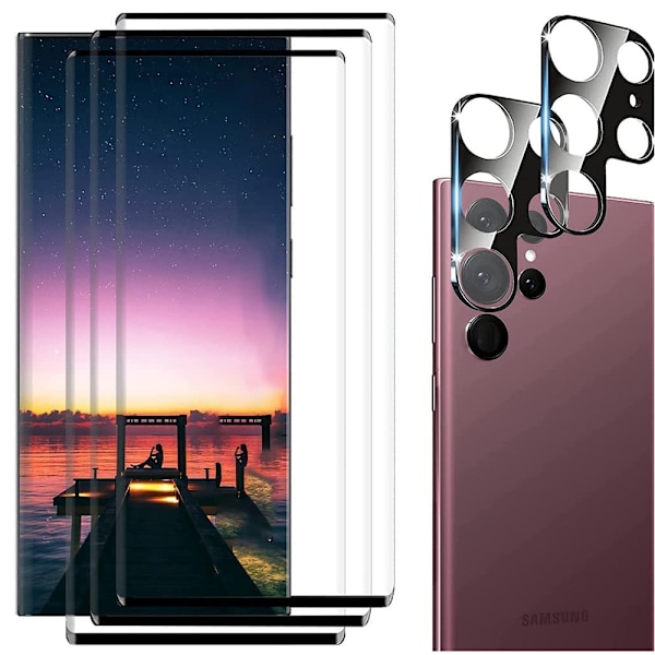 Galaxy S25 Ultra 1 Set 3D Skärmskydd + 3D Kameralinsskydd Transparent