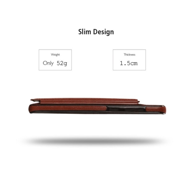 Samsung Galaxy S8 - NKOBEE Läderskal med Plånbok/Kortfack Röd