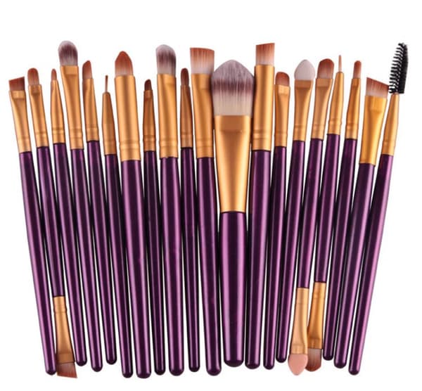 KABUKI Sminkborstset med 20 borstar - ORIGINAL - Lila