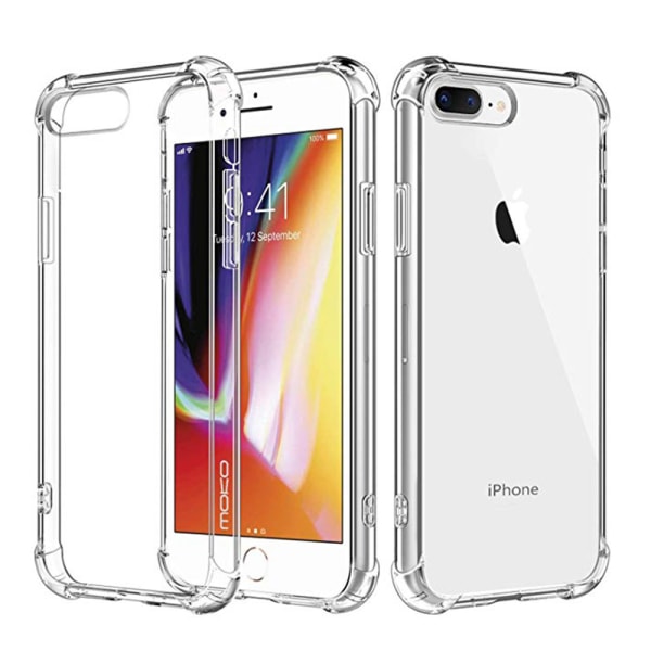 FLOVEME Praktiskt Skal - iPhone 8 Plus Transparent/Genomskinlig