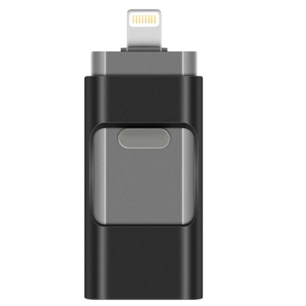 Micro-USB/Lightning-muisti (128 Gt) Svart