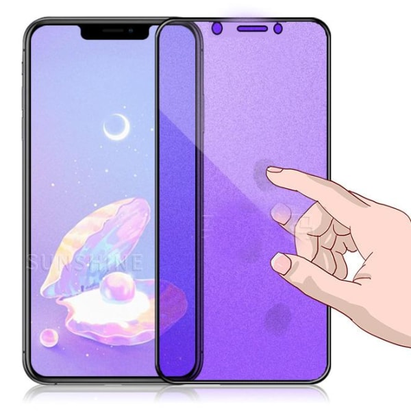 iPhone XR Anti Blue-Ray Anti-Fingeravtrykk skjermbeskytter Transparent/Genomskinlig