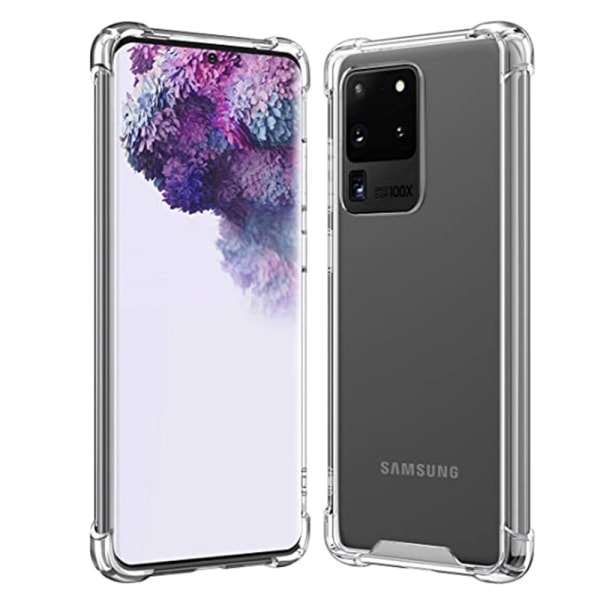 Samsung Galaxy S20 Ultra - Vankka iskunkestävä silikonikuori Transparent/Genomskinlig