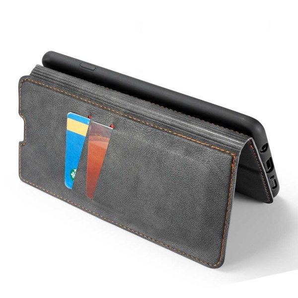 Huawei P30 - Praktisk Smart Wallet Veske VINTAGE Svart Svart