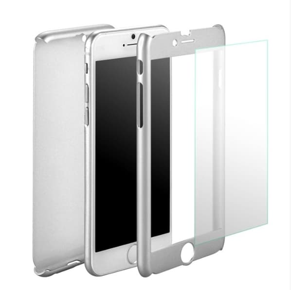 Praktiskt Skyddsfodral för iPhone 6/6S PLUS (Fram och bak) Silver