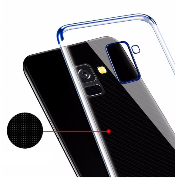 Stilfuldt cover i stødabsorberende silikone til Samsung Galaxy A8 2018 Roséguld