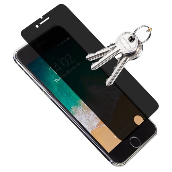 3-PACK iPhone 8 Plus Skärmskydd Anti-Spy HD 0,3mm Svart