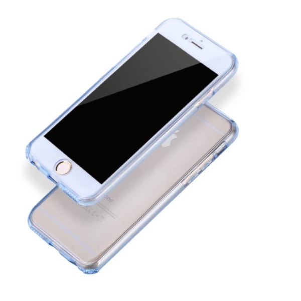 Dobbeltsidig silikondeksel med TOUCH FUNCTION for iPhone 7 PLUS Rosa