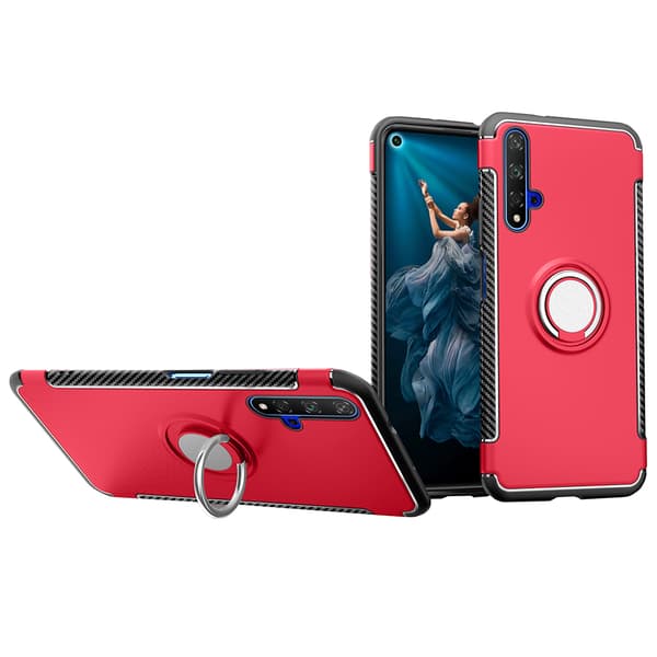 Huawei Nova 5T - Effektfullt Skal med Ringhållare FLOVEME Silver
