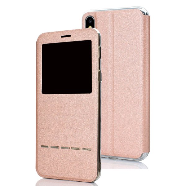 iPhone XS Max - Etui med smart funktion Rosa