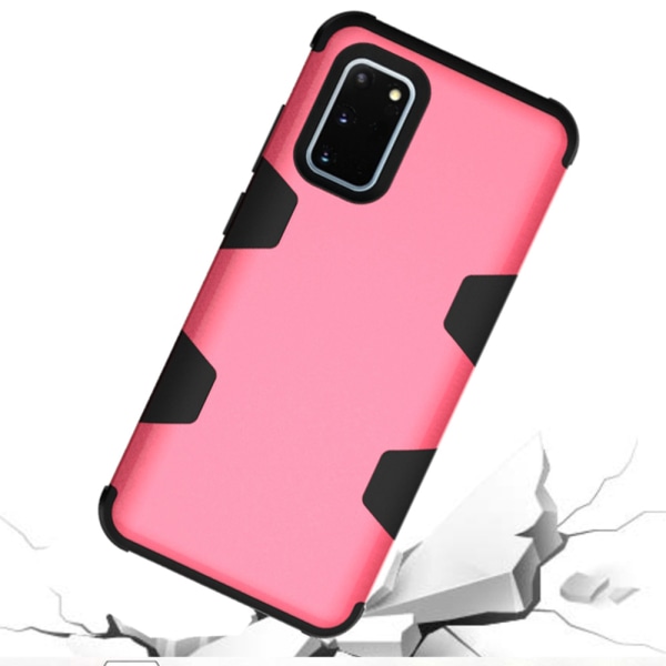 Samsung Galaxy S20 - Gennemtænkt robust cover Rosa/Svart