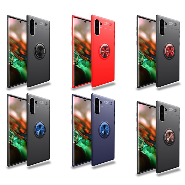 Stødabsorberende Cover Ring Holder - Samsung Galaxy Note10 Röd/Röd