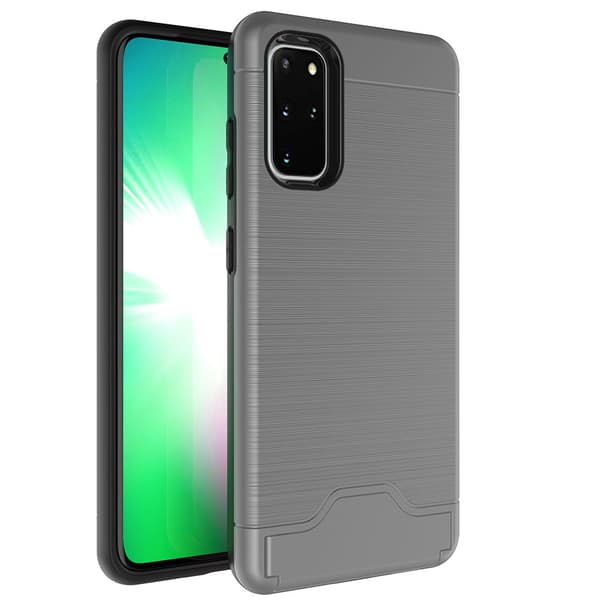 Genomtänkt Skal med Kortfack - Samsung Galaxy S20 Plus Grön