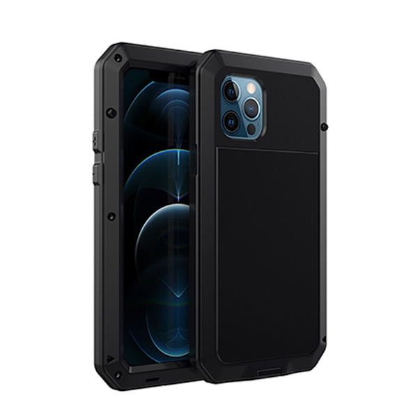 iPhone 15 Pro - Stötdämpande Aluminium Skal Svart