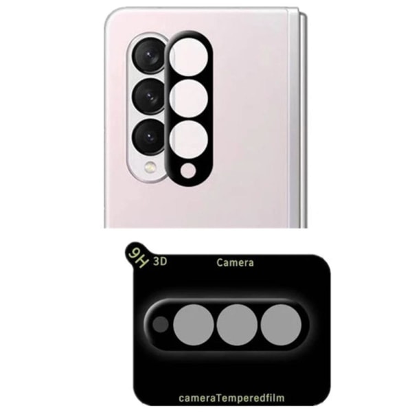 3-PAK Samsung Galaxy Z Fold 3 kameralinsecover 2.5D HD Transparent/Genomskinlig