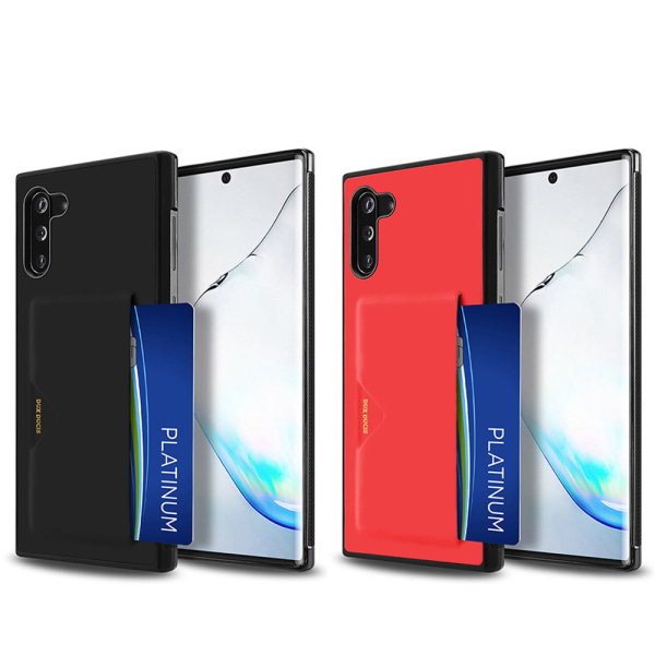 Skal med Kortfack - Samsung Galaxy Note10 Röd