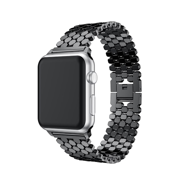 Apple Watch 42mm (3/2/1) - L�nk i Rostfritt St�l Svart