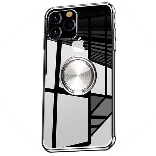 iPhone 11 Pro - Robust Silikonskal med Ringh�llare Blå Blå