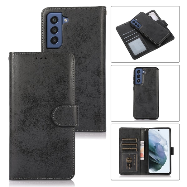 Samsung Galaxy S21 FE - Stilfuldt og praktisk LEMAN Wallet etui Lila