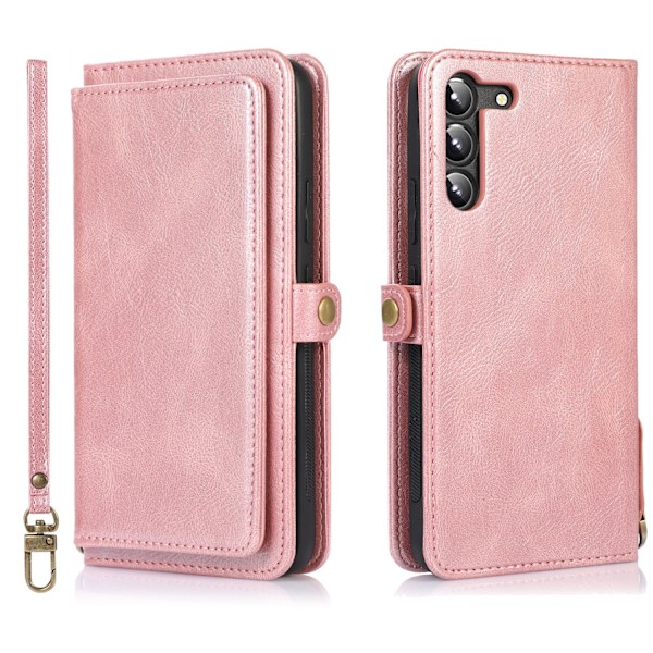 Samsung Galaxy S25 Plus - Robust 2 i 1 Plånboksfodral Roséguld