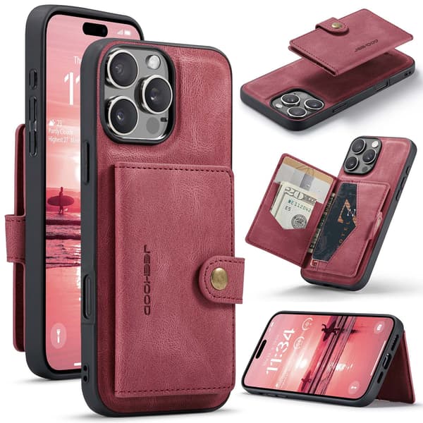 Avtagbart Kortfacksskal kompatibel med iPhone 16 Pro Svart