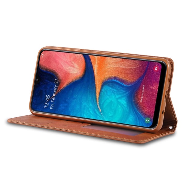 Samsung Galaxy A9 2018 - Beskyttende pung etui Mörkbrun