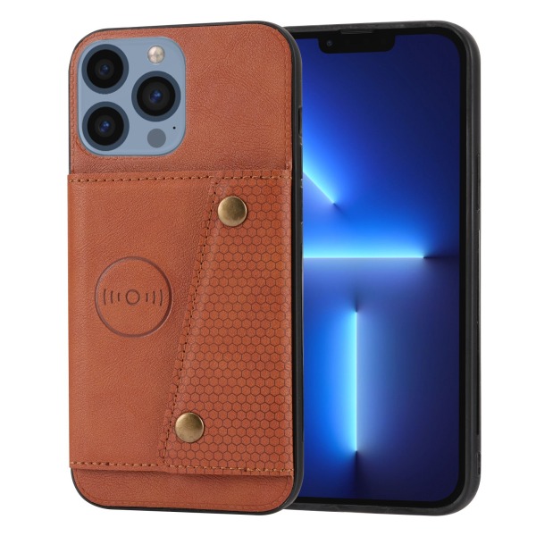 iPhone 14 Pro - Stilfuldt praktisk etui med kortholder Svart
