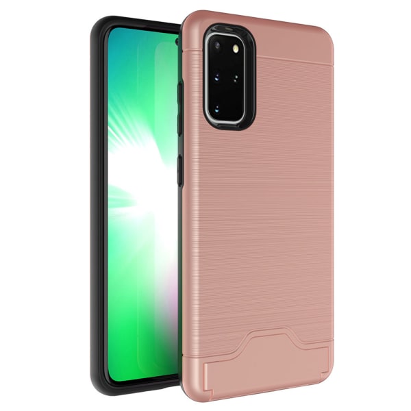 Genomtänkt Skal med Kortfack - Samsung Galaxy S20 Plus Grön