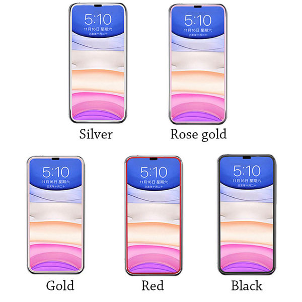 3-PACK iPhone 12 alumiininen näytönsuoja HD-Clear 0,2mm Roséguld