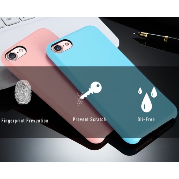 iPhone 7 - Stilfuldt Robust Smart Cover fra Dr. Etui (MAX PROTECTION) Blå
