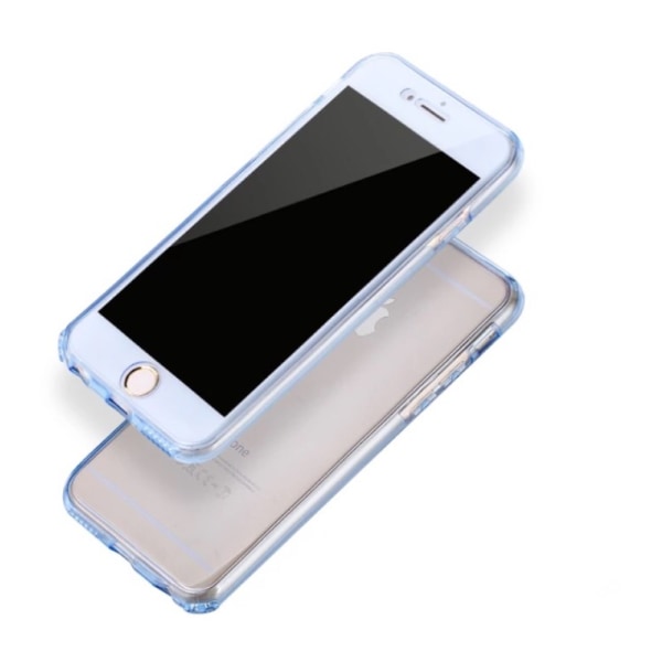 iPhone 6/6S Dobbeltsidig silikondeksel med TOUCH FUNCTION Blå