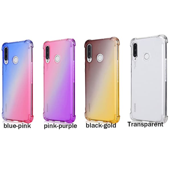 Huawei P30 Lite - Robust stilsikkert silikonskall Rosa/Lila