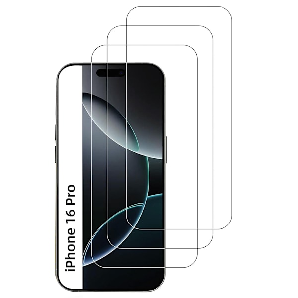 2-Pack iPhone 16 Pro - Standard Skärmskydd HD 0,3mm Transparent