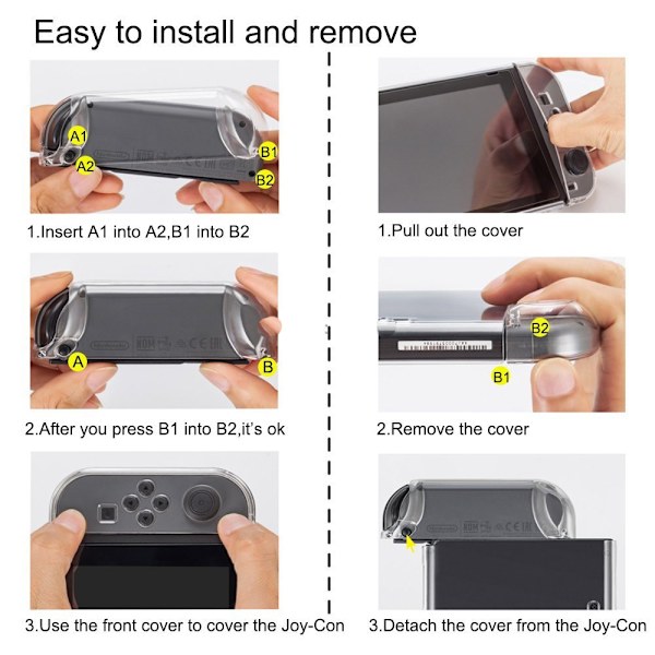 Skyddande Nintendo Switch TPU Skal Genomskinlig