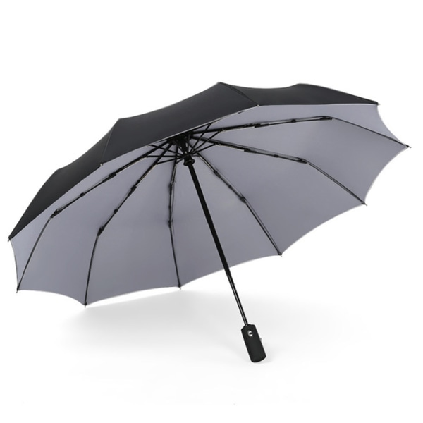 Kraftig praktisk vindtett paraply Grå