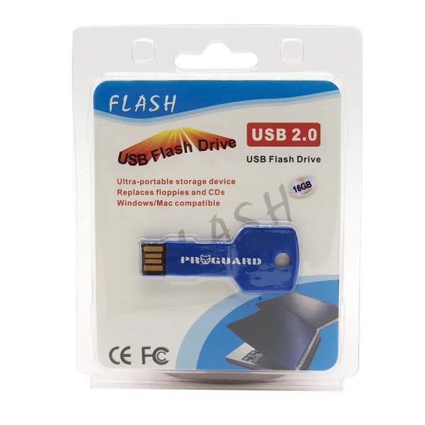 ProGuard USB 2.0 minne flash (Metall) 32GB Blå