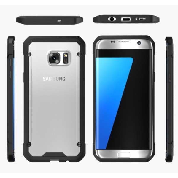 Samsung Galaxy S7 Edge - Kestävä iskuja vaimentava kotelo Svart/Silver