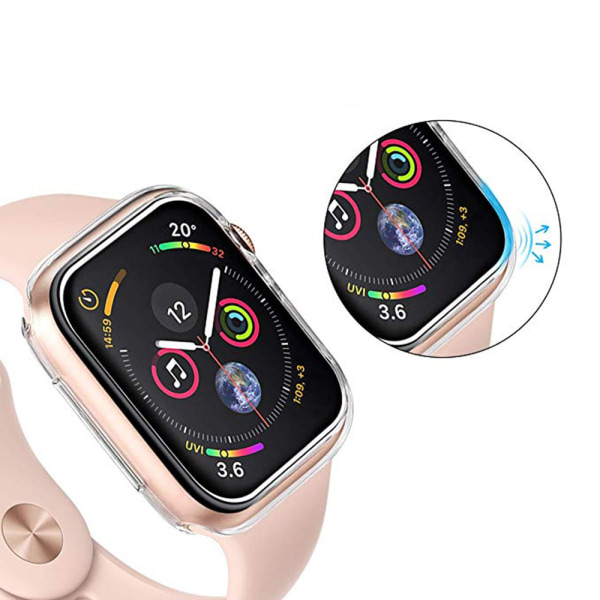 iWatch 4 Serie Silikonskal 40mm 44mm Transparent/Genomskinlig 40mm