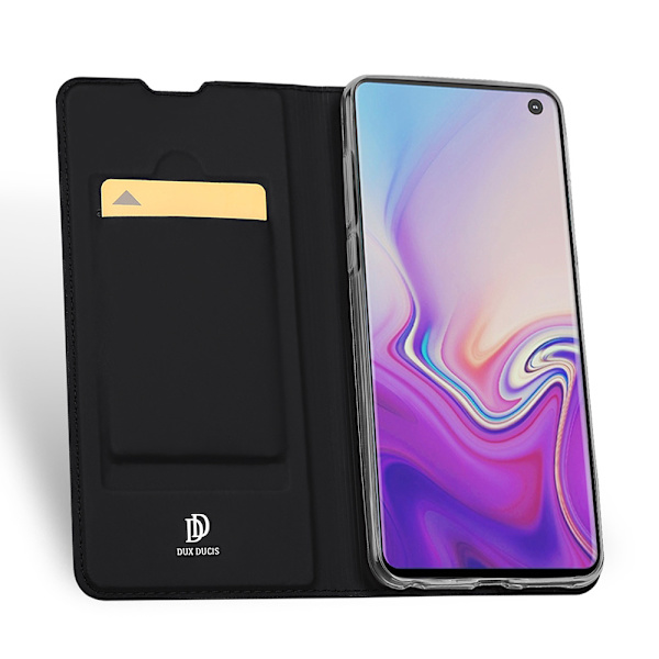 Samsung Galaxy S10+ - Exklusivt Fodral med Kortfack Guld