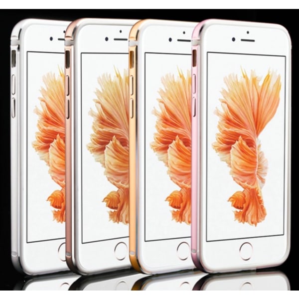 iPhone 6/6S Plus - Stilren Bumper i Aluminium och Silikon Guld