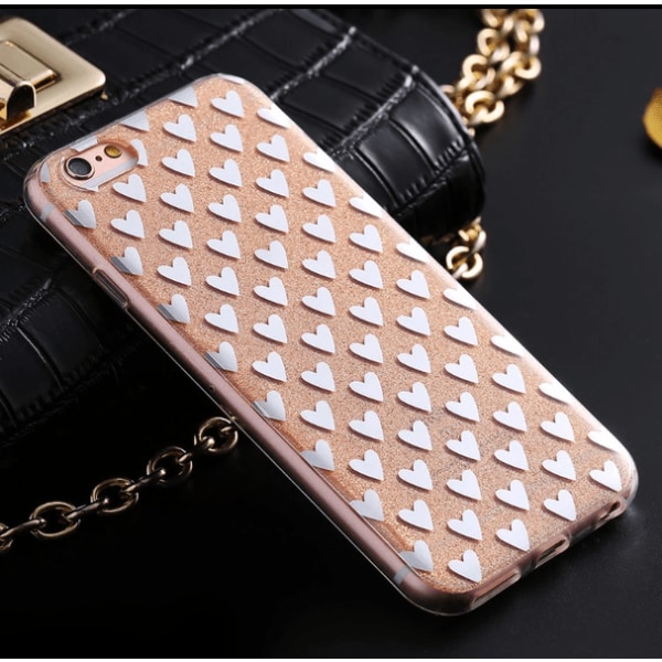 iPhone 6/6S Elegant Crystalheart-deksel fra FLOVEME ORIGINAL Guld