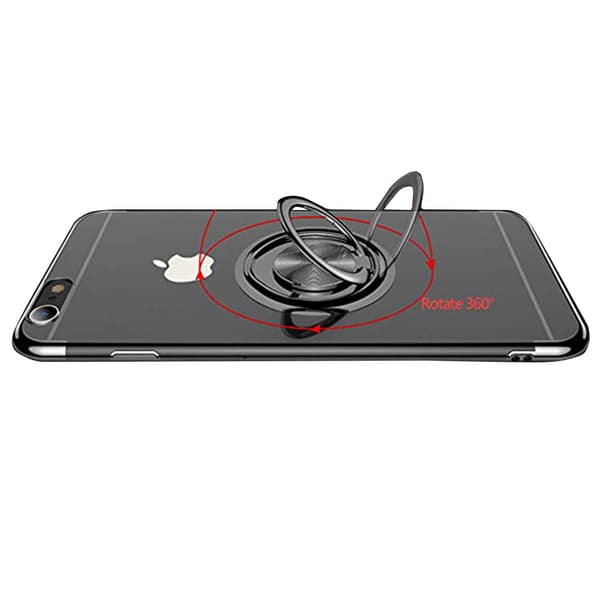 iPhone 6/6S - Skyddande Silikonskal med Ringhållare Röd Röd