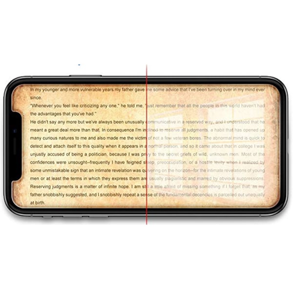 iPhone XS Max Anti-Spy -näytönsuoja 9H Screen-Fit Svart