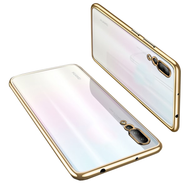Huawei P20 Pro - Kraftfullt Skyddande Silikonskal Guld