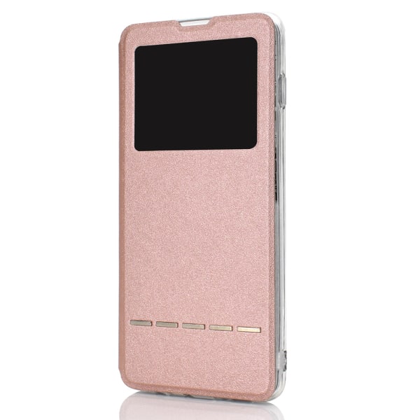 Samsung Galaxy S10 Plus - Tyylikäs Smart Case (vastaustoiminto) Rosa