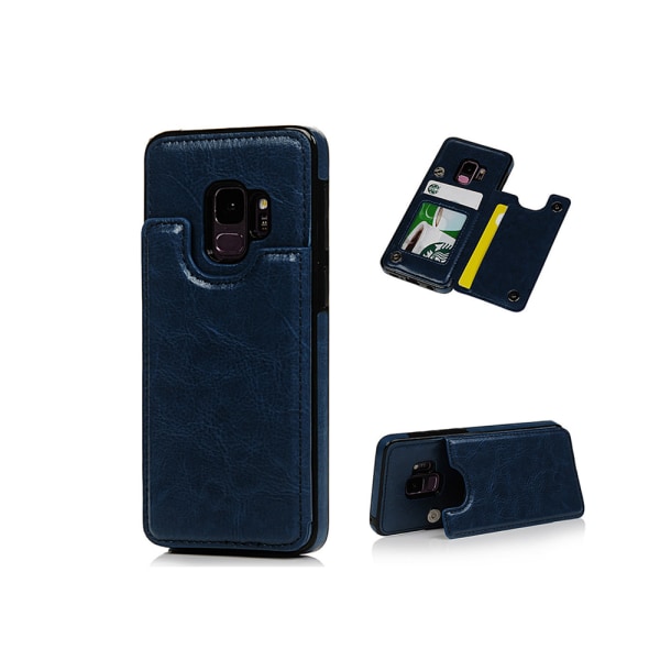 Samsung Galaxy S9 - NKOBEE Läderskal med Plånbok/Kortfack Röd